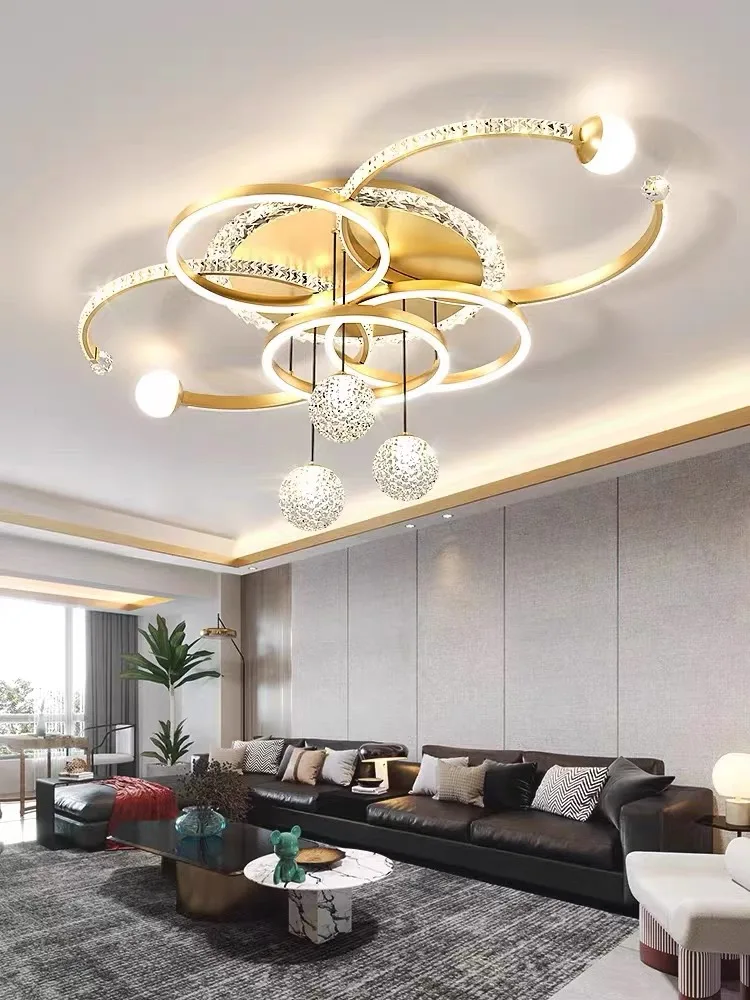 

2024 New Modern Round Led Black Living Room Pendant Light Kitchen Restaurant Glossy Pendant Light Interior Decoration