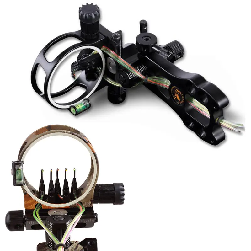 

Professional compound Bow sight 5 pin Micro-adjust with 0.029 Fiber TP6550 Bow arrow Archery accessory