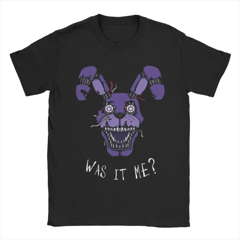 Men Spring Summer Trap FNAF At Freddys Trumpet T-Shirts Vintage 100% Cotton Clothing Vintage Short Sleeve Crew Neck Tee T-Shirt image 3