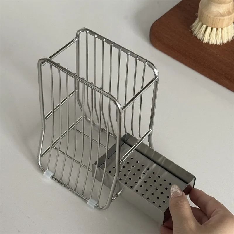 304 Stainless Steel Chopstick Holder, Household Kitchen Utensil Rack, Spoon Chopsticks Storage Organizer