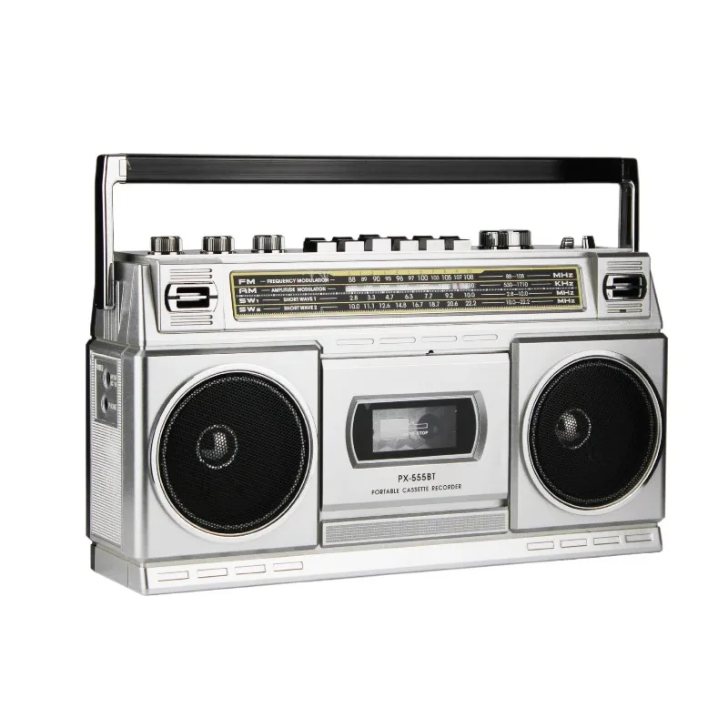 Stereo Bluetooth Multi-band Recorder Radio FM Elderly Multi-function Tape Player Dual Speaker Desktop