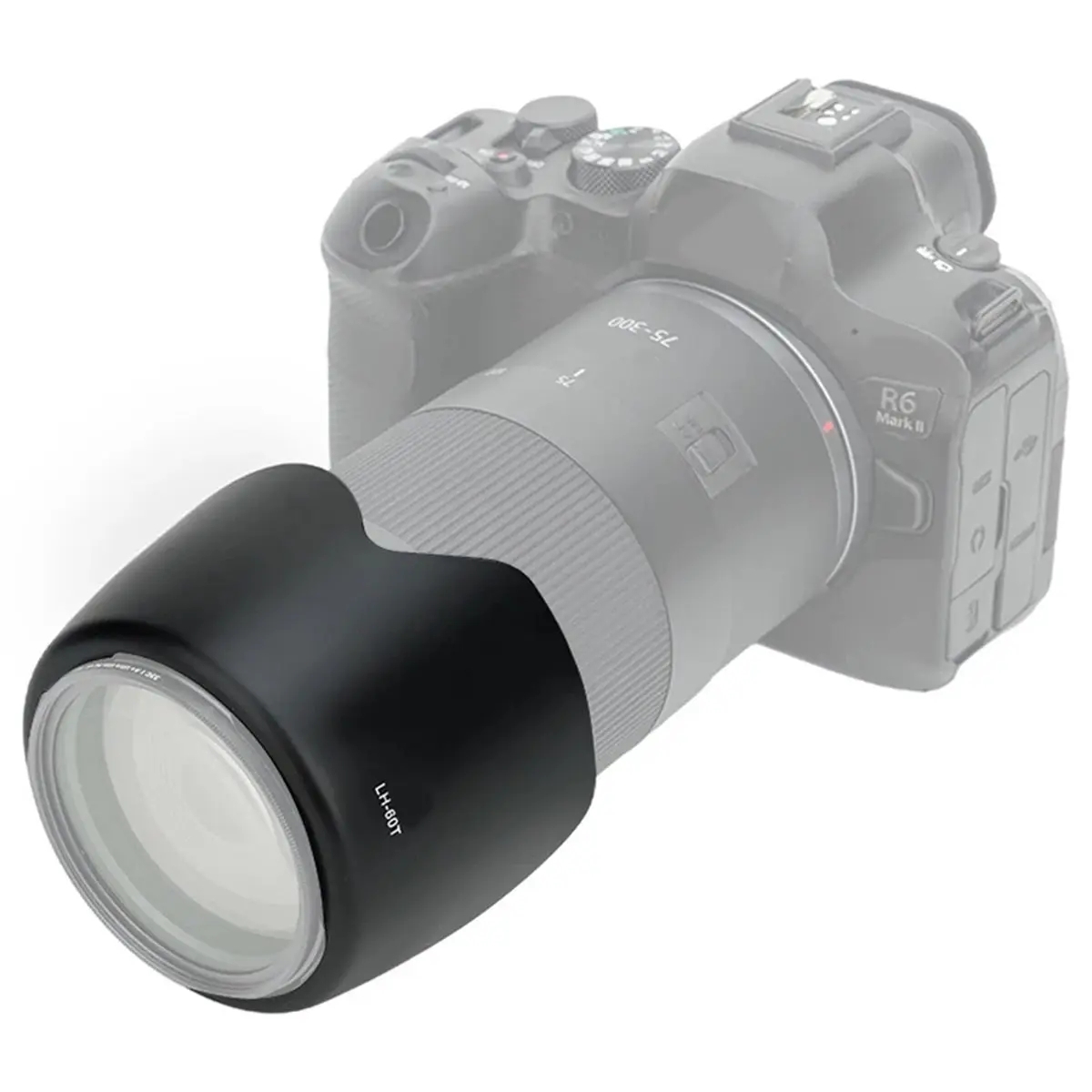 For 75-300mm ET-60 Lens Hood Shade F4-5.6 EF 75-300mm F4-5.6 III EF-S 55-250mm F4.5-5.6 is II EF 90-300mm