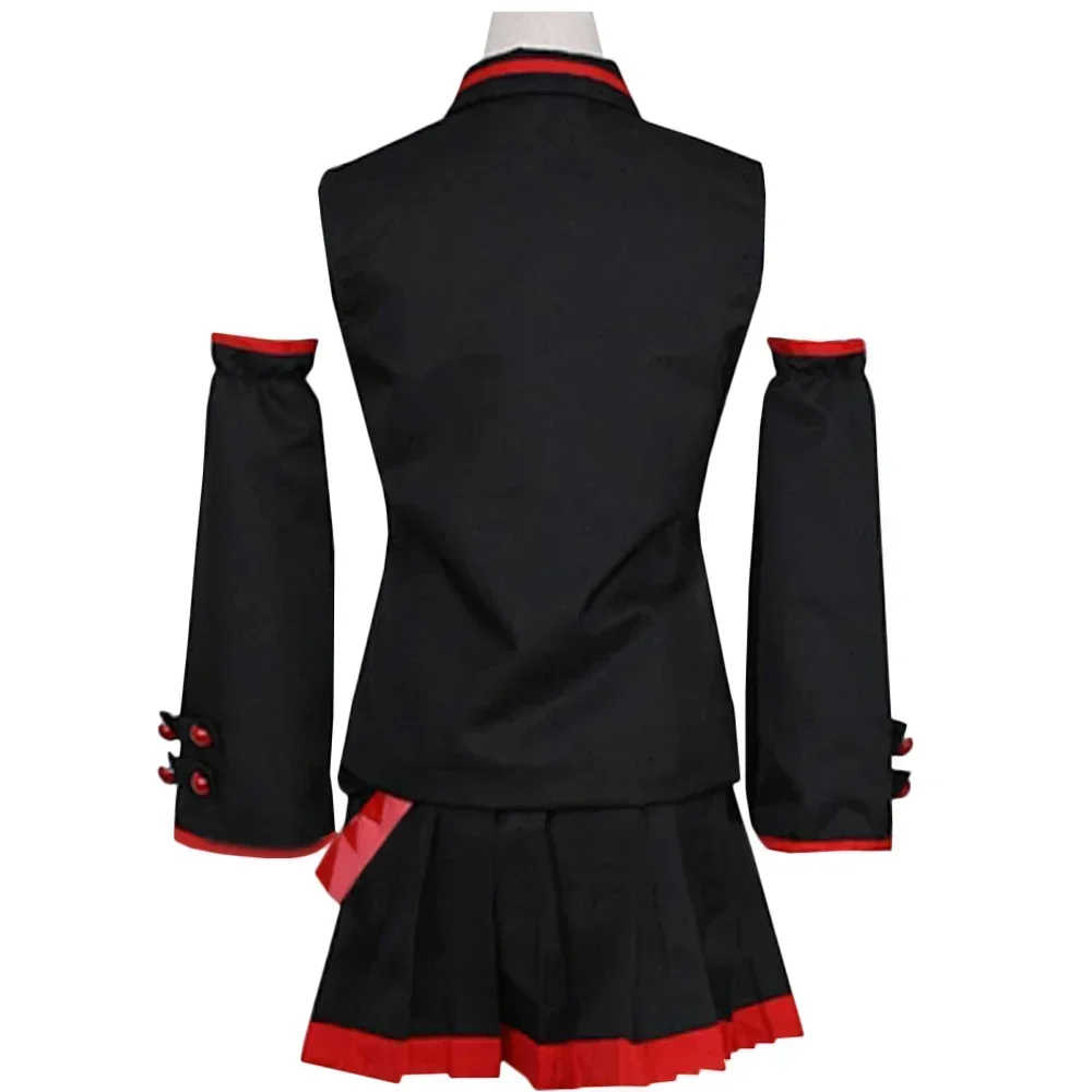 Anime kasane Teto Vrouwen Zwarte Jurk Cosplay Halloween Kostuum Custom Made