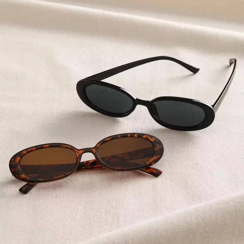 Vintage Oval Sunglasses Women Luxury Brand Designer Small Sun Glasses Retro Black Red Glasses ladies Goggle UV400 Eyewear