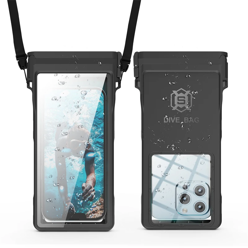 

Luxury Dive Bag Waterproof Phone Case for iPhone 16 15 14 13 12 11 Pro X Xs Max XR 7 8 Plus SE 360 Full Cover Shockproof Fundas