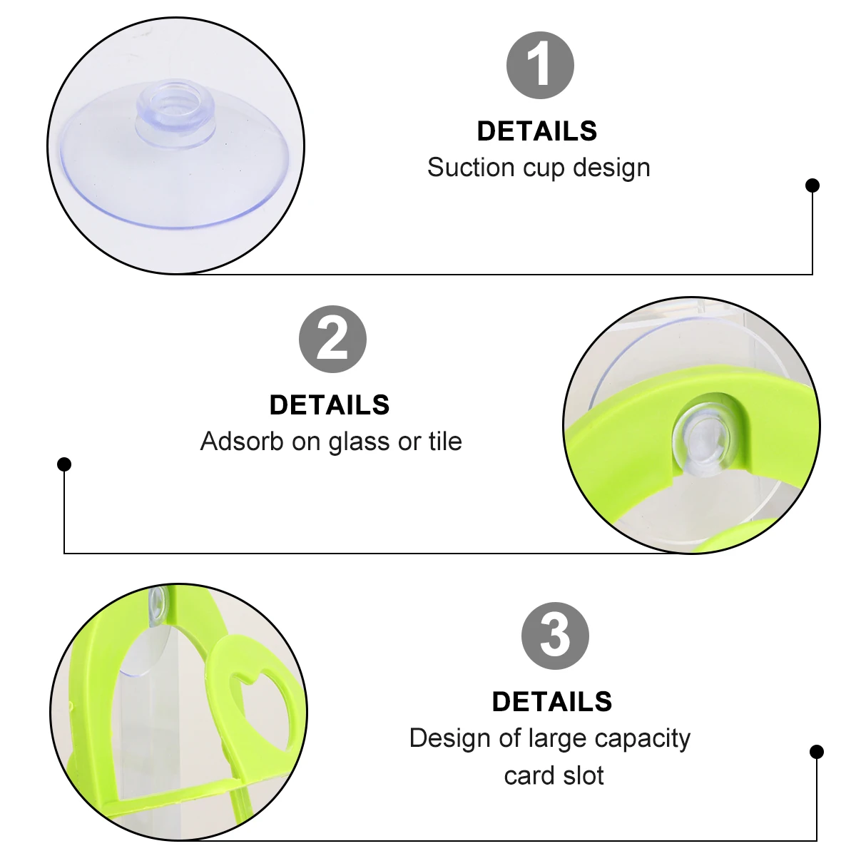 

3Pcs Wall Storage Rack Suction Cup Plastic Organizer Kitchen Sponge Towel Holder Suction Rack Kitchen Holder Plastic Organizer