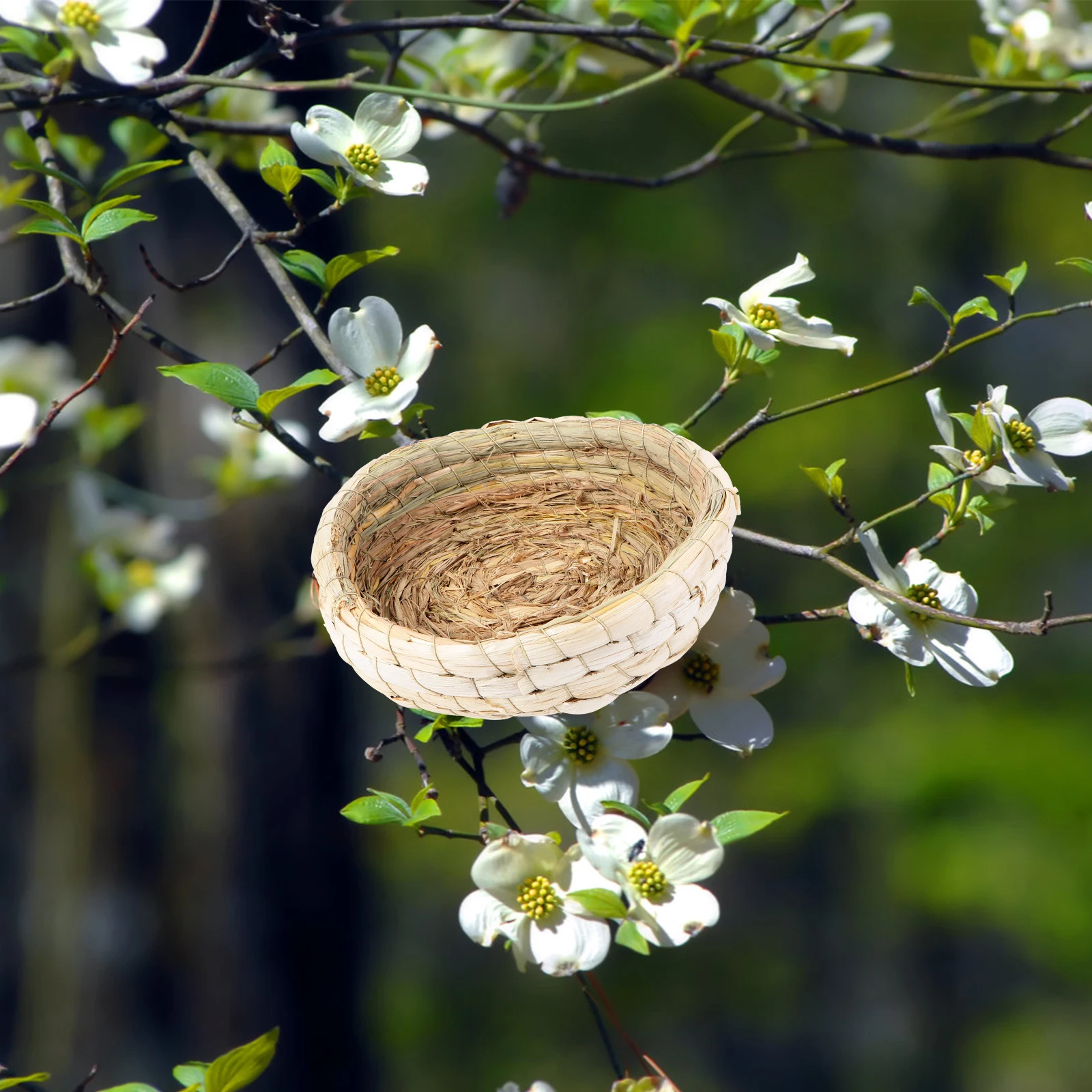 

2Pcs Pigeon Egg Nests Premium Breathable Bird Breeding Rustic Style Warm Protected Pet Bird Carrier Accessory