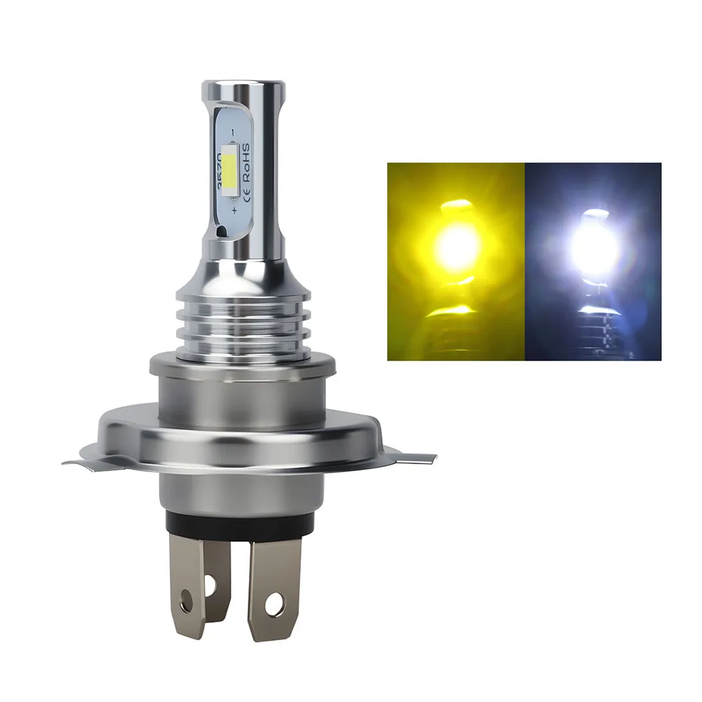 H4 BA20D P15D Dual-color Headlight Advanced Optical Lens Design Die-cast Aluminum Housing Enhanced Visibility Design For Trucks