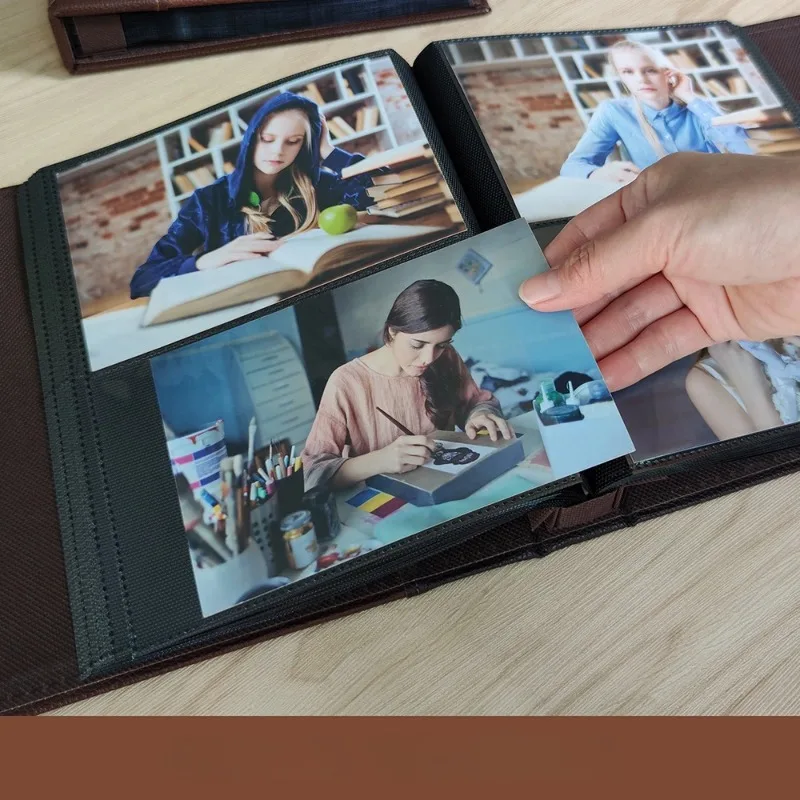 6 Inches 4R Photo Album Interleaf PU Cover Picture Album Welding Gift Tour Autograph Book For 102*153cm Photo Pocket