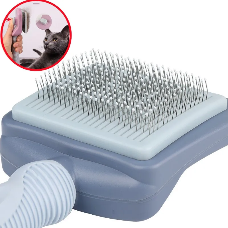 

Dog Brush Automatic Pet Hair Remover Self-cleaning Cat Brush Massage Comb for Large Dogs Grooming Hair Knot Opening Pet Products