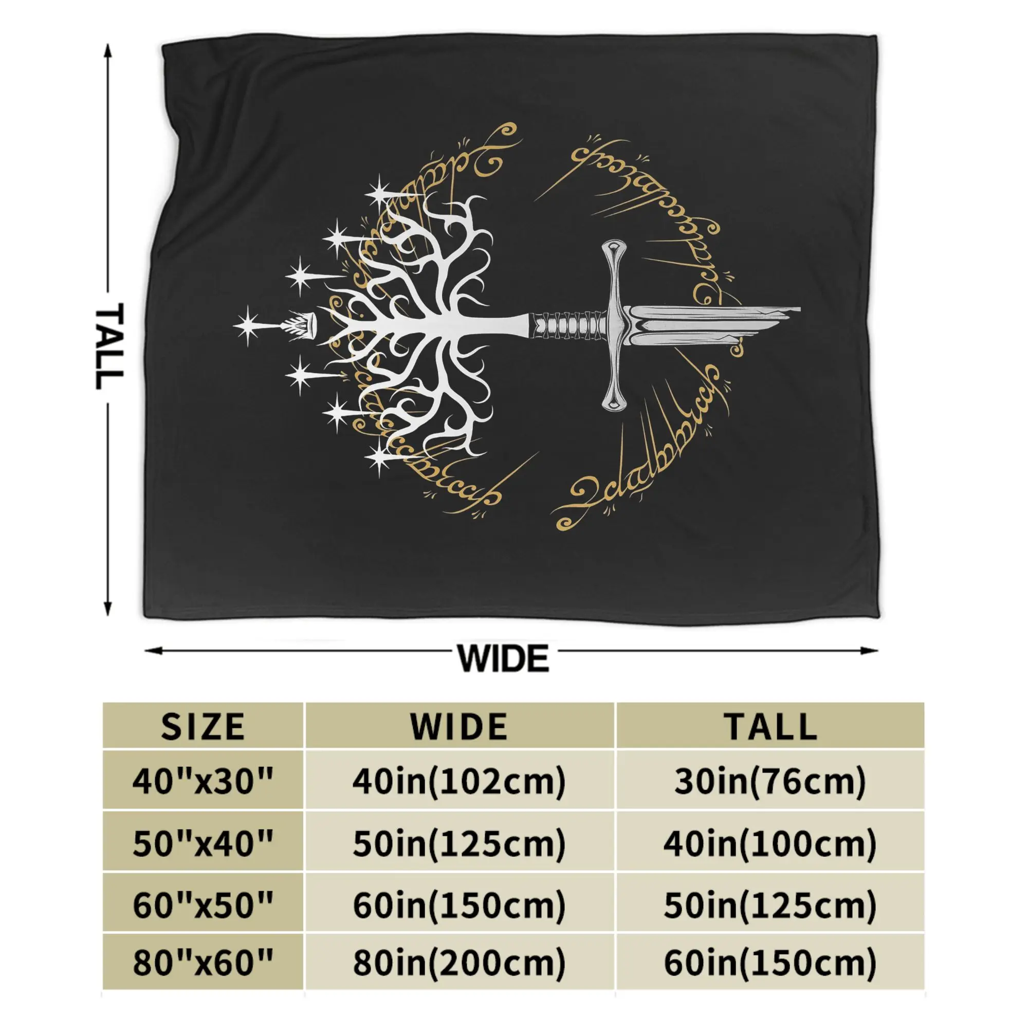 Anduril شجرة بيضاء L-Lords of the R-خواتم جوندور بطانية المرجان الصوف أفخم رمي البطانيات للفراش غرفة نوم أفخم رقيقة لحاف