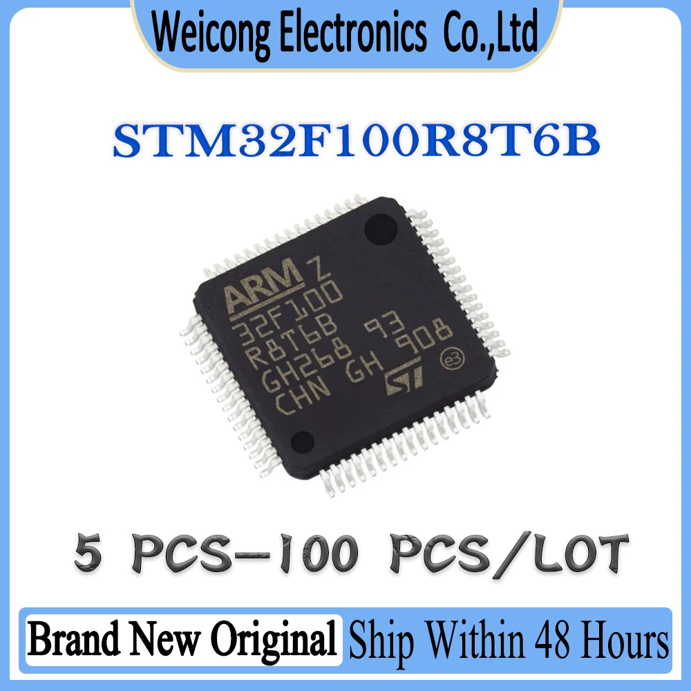 STM32F100 STM32F100R8T6B STM32F100R8T6 STM32F100R8T STM32F100R8 STM32F100R STM32F STM32 STM New Original IC MCU Chip LQFP-64