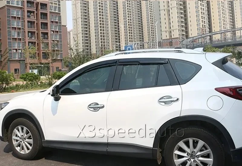 Acrylic Mugen Style Window Vent Visor/Rain Sun Wind Defecltor Guard For 2013-2024 2021 2022 2024 Mazda CX5 CX-5 CX-3 CX-4