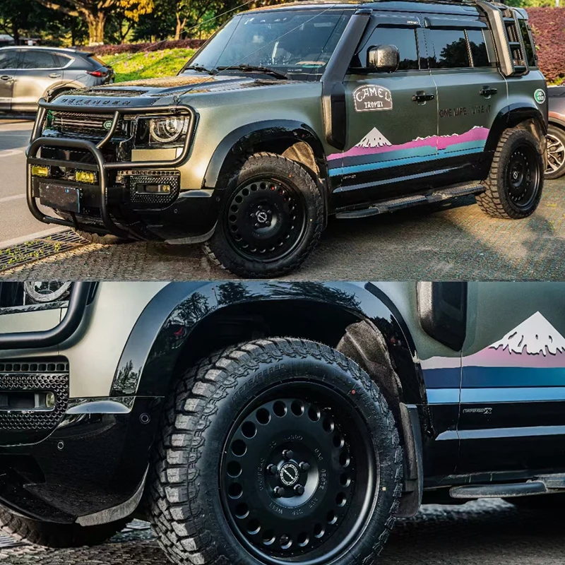 Car Exterior Accessories Steel Front Bumper Guard Bull bar for Land Rover Defender Front Bumper with Winch Bracket 2020-2025 view 5