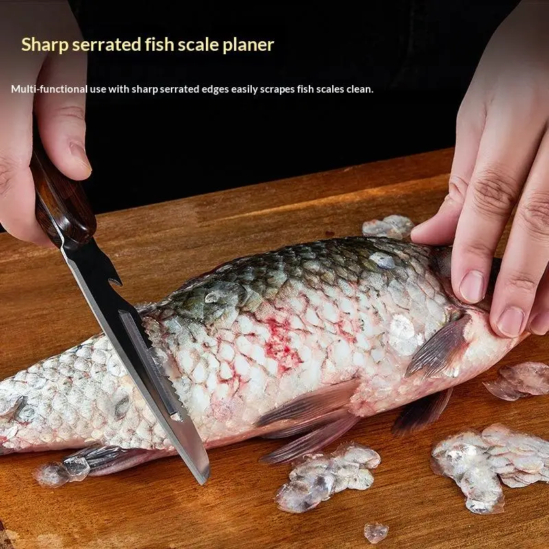 2-in-1 Serrated Peeling Knife Vegetable Peeler Premium Wooden Handle Sharp Dual Blades for Effortless Kitchen Peeling Tasks