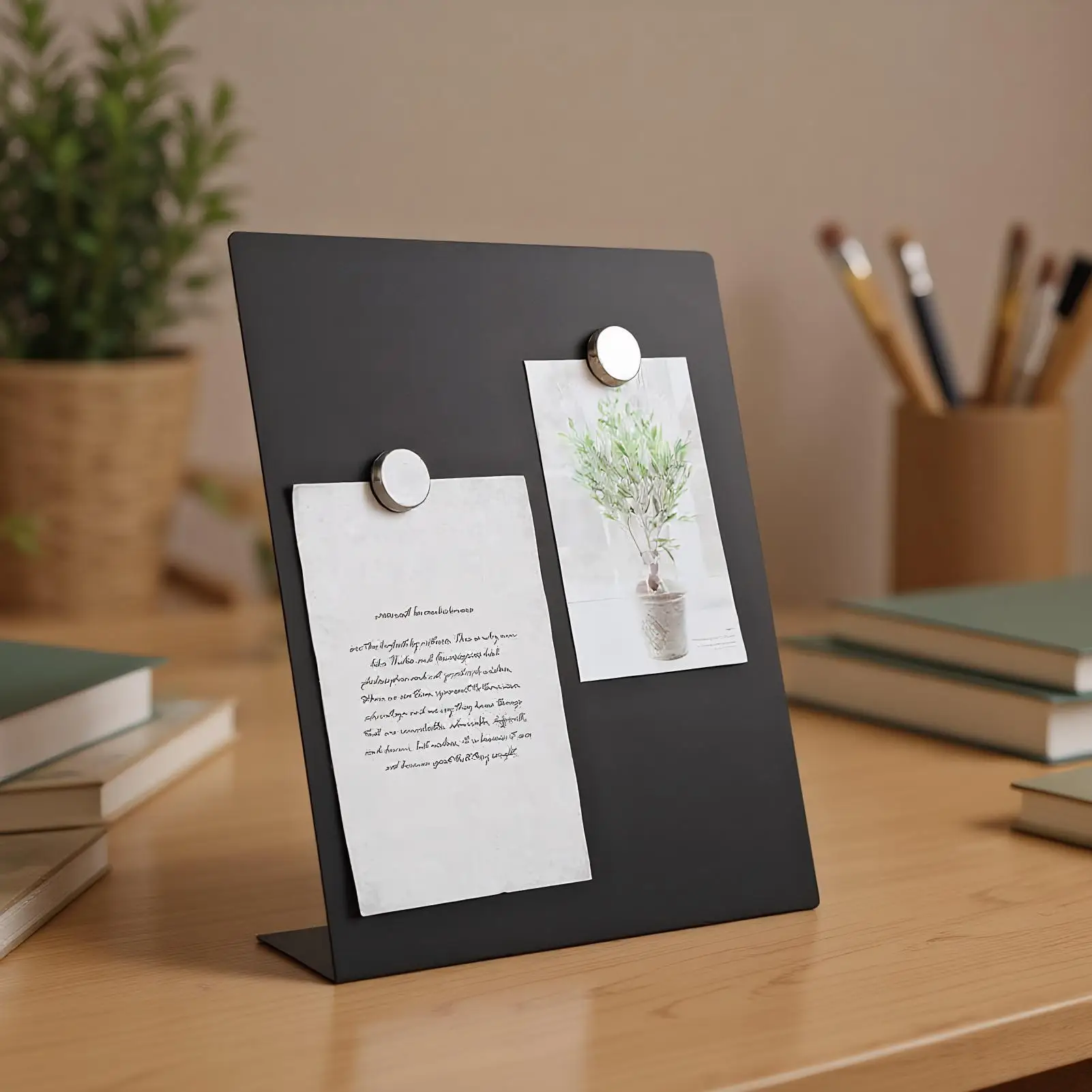 Tablero de exhibición magnético de acero inoxidable, tablero de listas de compras, pizarra blanca Vertical multifuncional para escritorio, reuniones, aula, hogar