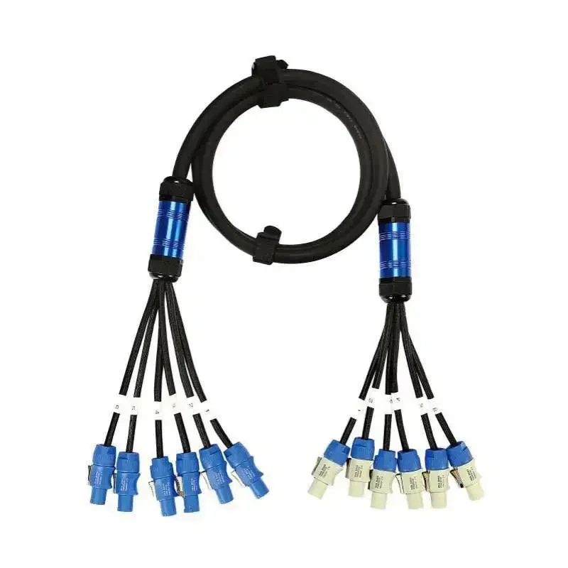 2026 2024 كابل اندلاع جديد مخصص 6 طرق إلى موصل اديسون/CEE/كابل سبليت Powercon #5