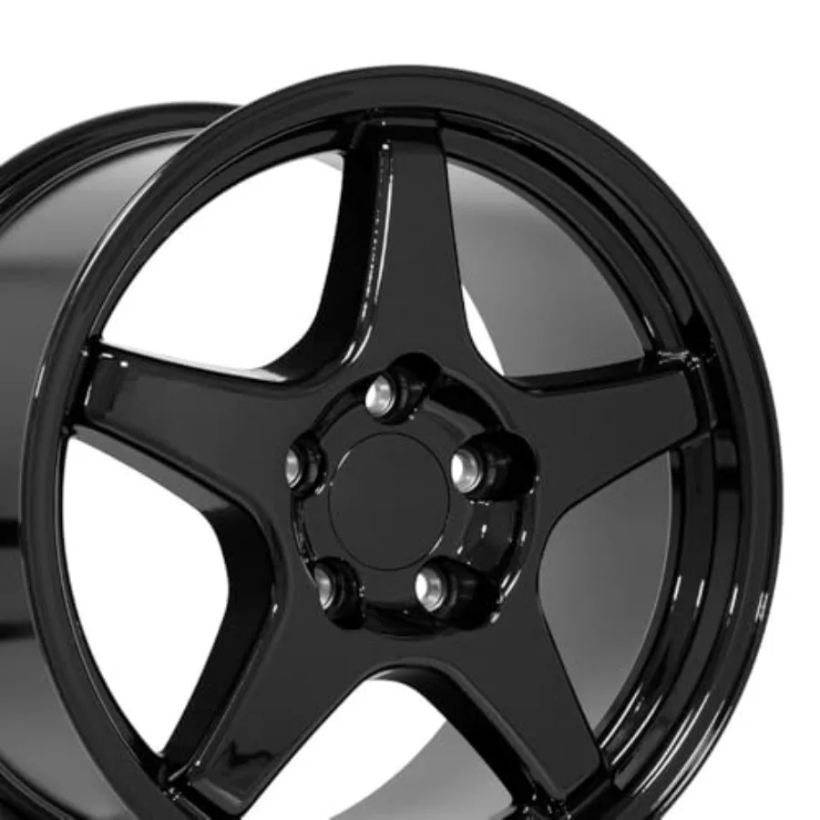 

OE Wheels CV01 17 Inch Rims for Corvette C4 ZR1 Style 5x120.65 17x9.5 17x11 Gloss Black Finish Set of 4