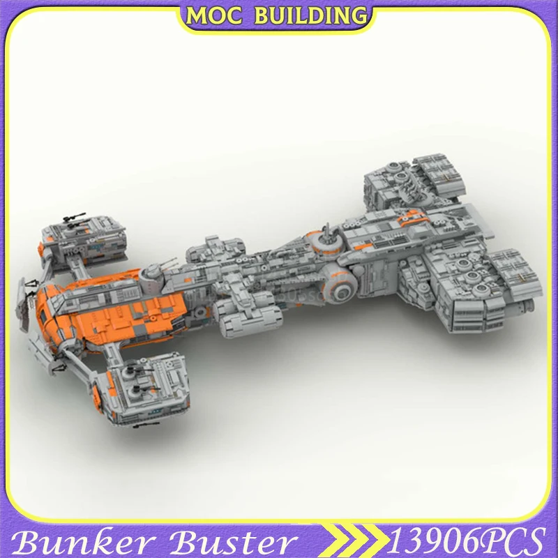 Famous Movie Series Scene Bunker Buster Building Blocks Fighter Spaceship Battle Model DIY MOC Assembled Bricks Toys Gifts