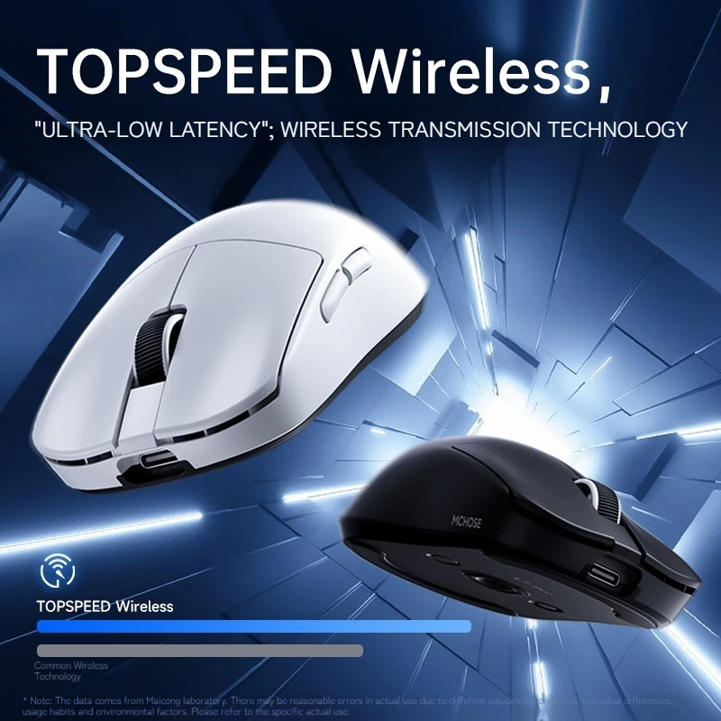 MCHOSE L7 Ultra Mouse Small Hand Grasping E-Sports Game Three Mode Pro Wireless Bluetooth Paw395 Lightweight Ergonomic Mouses