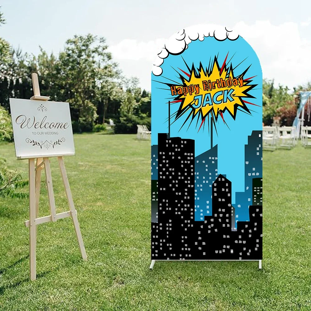 زينة استحمام الطفل من Mochicka على الوجهين وخلفية قوسية مخيطة على شكل كعكة سماش للأطفال في أبطال المدينة دعائم استوديو لخلفية الصور