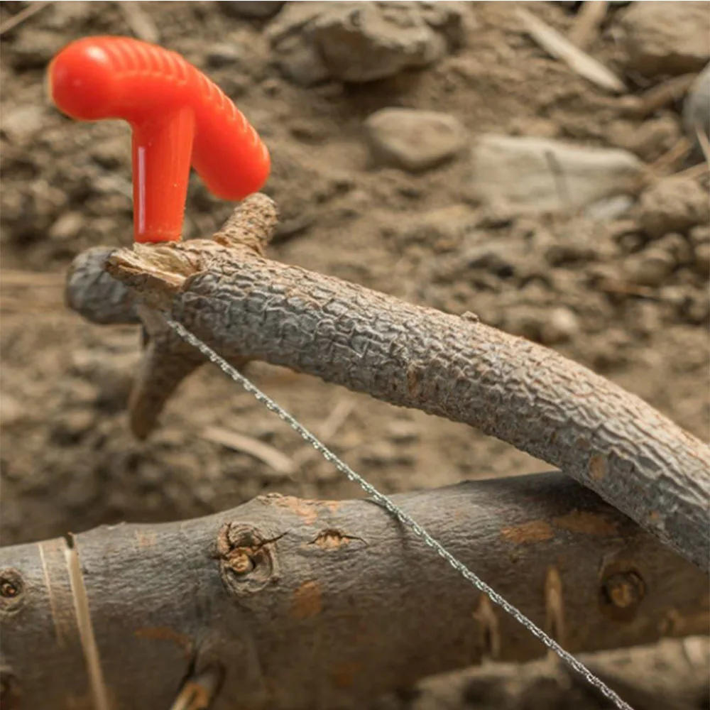 دليل اليد الصلب أدوات السفر التخييم في الهواء الطلق المشي لمسافات طويلة حبل سلسلة المنشار العملي المحمولة الطوارئ بقاء والعتاد مجموعات أسلاك الفولاذ #5