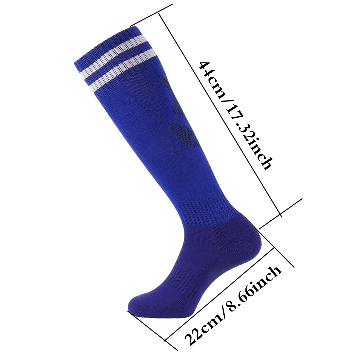 1Pair Soccer Socks Stripe Knee High Softball Baseball Team Sports Socks Breathable Football Socks for Men Women