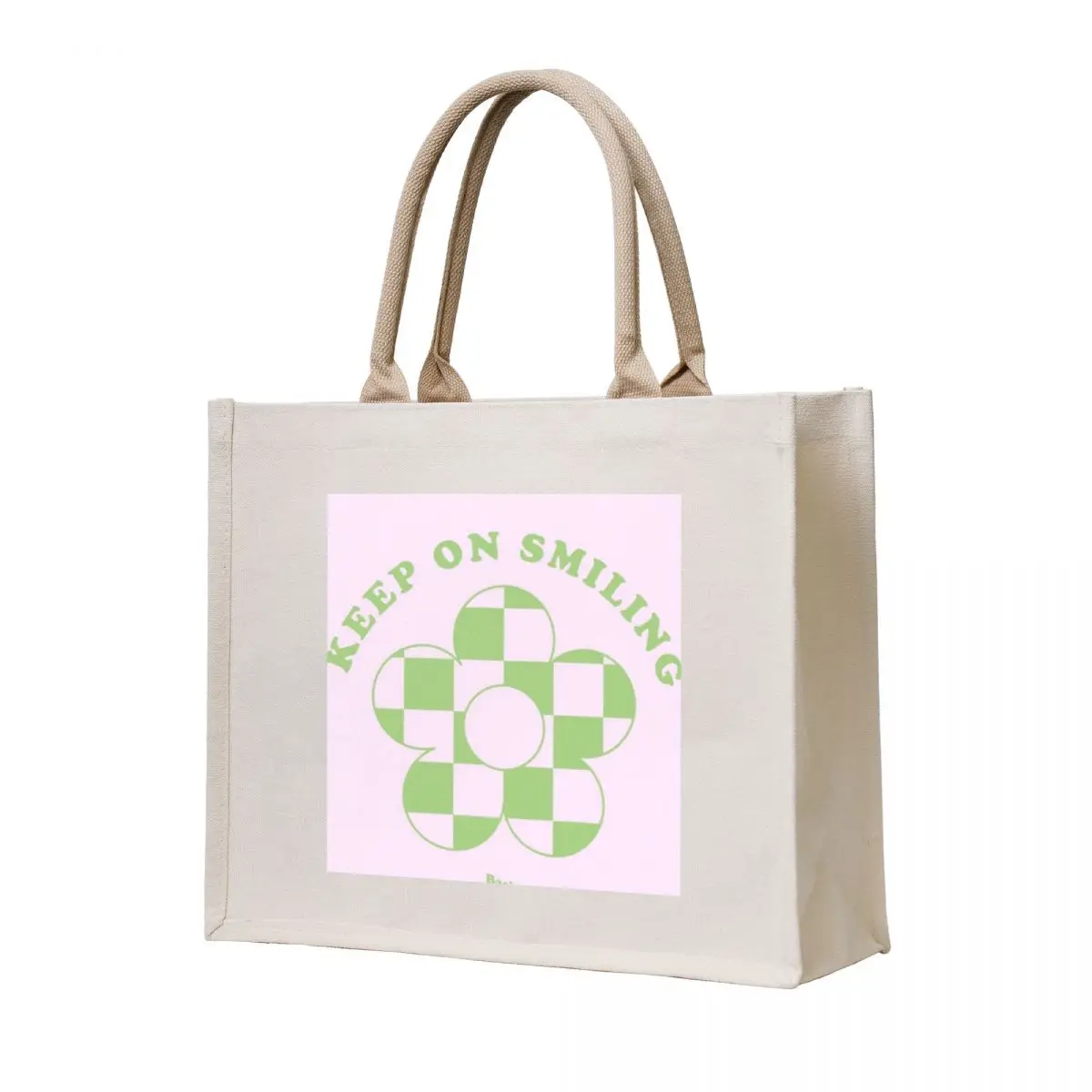 

Keep On Smiling Tote Bag large tote bag shopper bag women canvas custom tote Candy bags