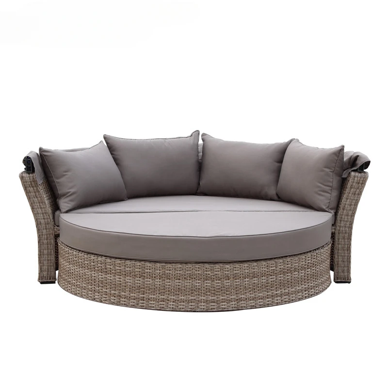 

Outdoor Circular Sofa Round Bed Furniture Garden Sofas Round Beds Outdoor Rattan Comfortable Bed