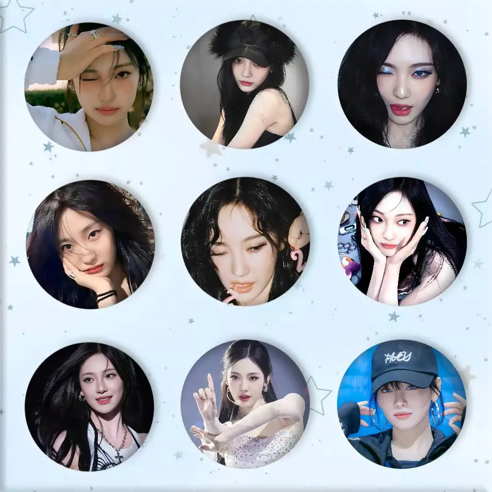 Korean Female Idol Singer Ningning Badge Tinplate DIY Backpack Clothing Accessories Jewelry Pins