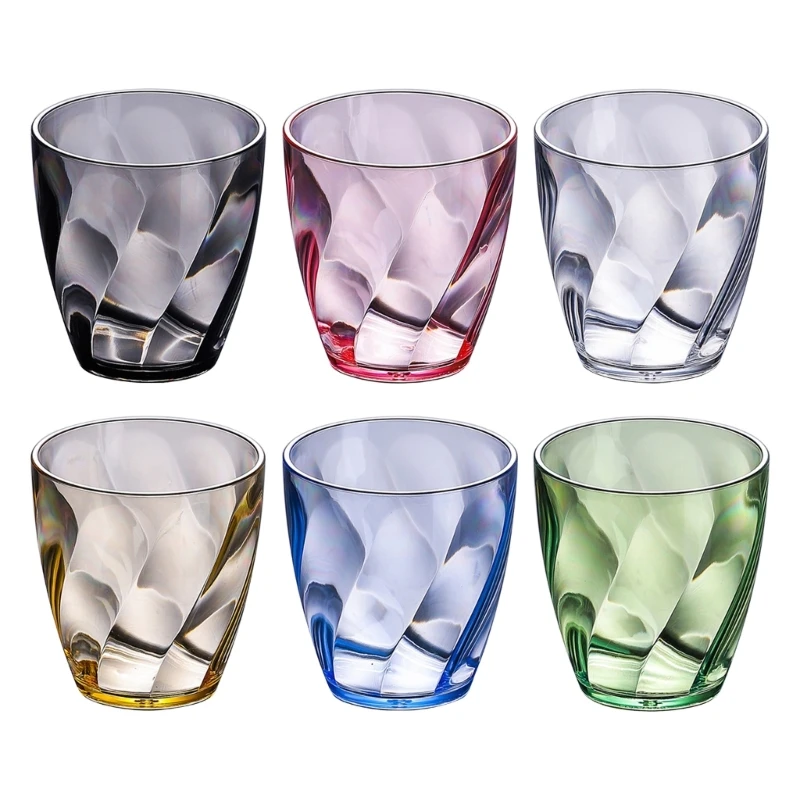 Unbreakable Plastic Drinking Glasses 310ml Reusable Shatterproof Water Tumblers A0KC