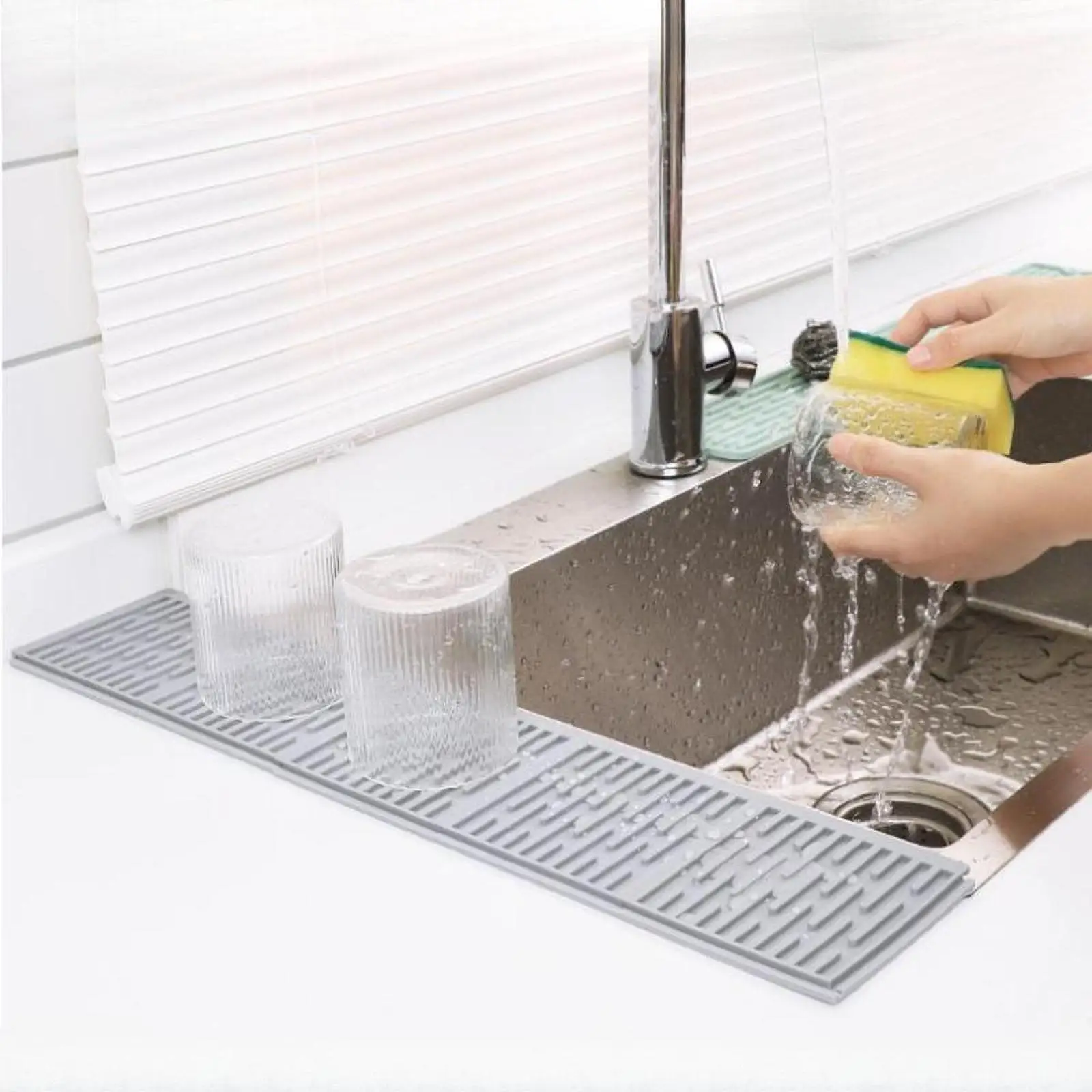 

6Pcs Silicone Dish Drying Mats Cutting Board Anti Slip Pads Spliceable Protection Dish Mats for Cups Farmhouse Apartment Home