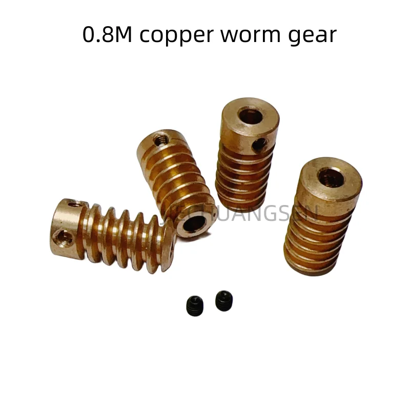 

(1 piece) 0.8M Copper Worm Gear 3/4/5/6/6.35mm Bore 10/14mm Diameter Length 20/30mm