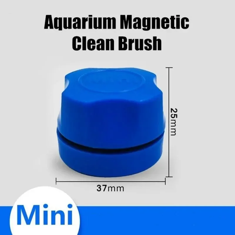 Aquarium Double-sided Cleaning Brush Fish Tank Magnetic Glass Cleaner Brushes Remove Moss Brushes