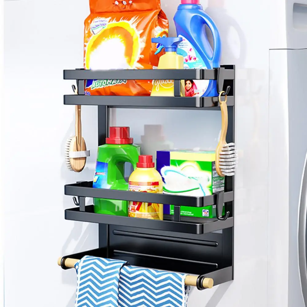 Strong Magnetic Adsorption Holder Magnetic Refrigerator Shelf Paper Towel Holder Strong Load-bearing Spice Organizer for Kitchen