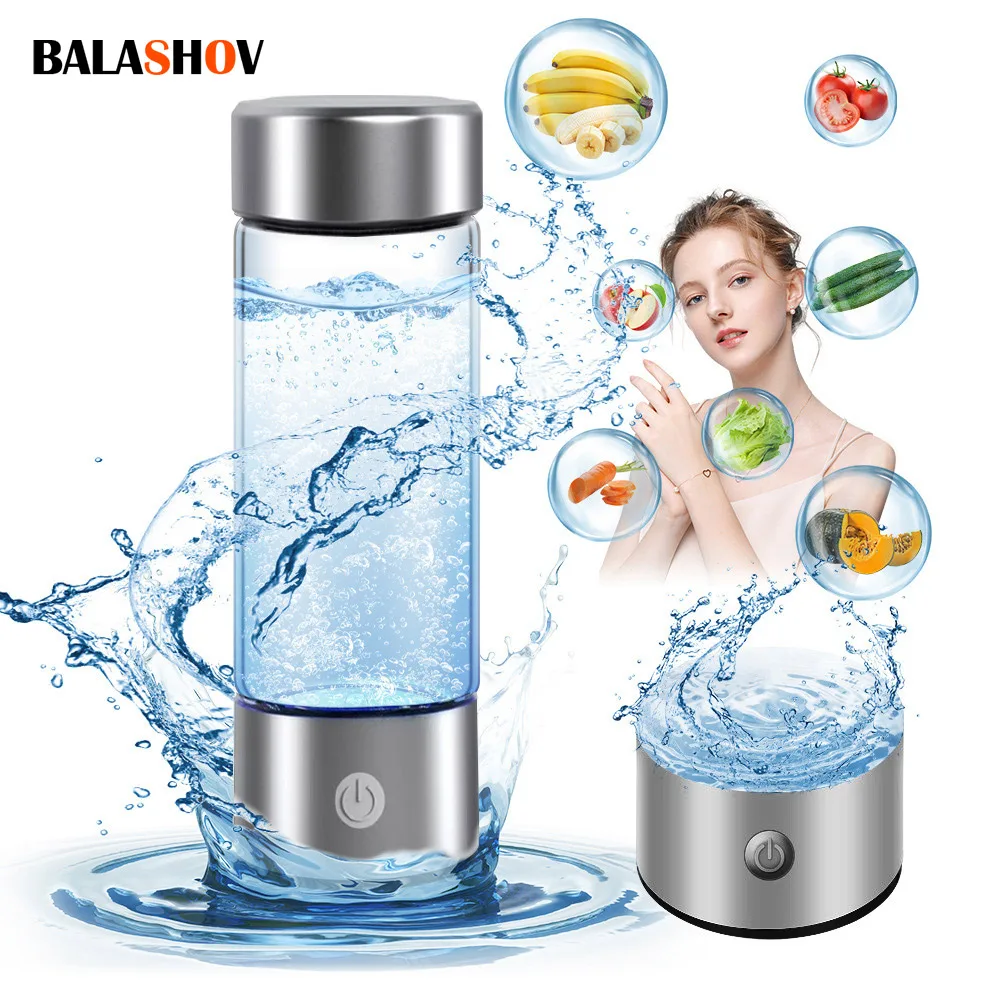 المحمولة الغنية الهيدروجين كوب ماء الهيدروجين المياه H2 مولد القلوية صانع المؤين زجاجة سوبر المضادة للأكسدة فلتر التيتانيوم