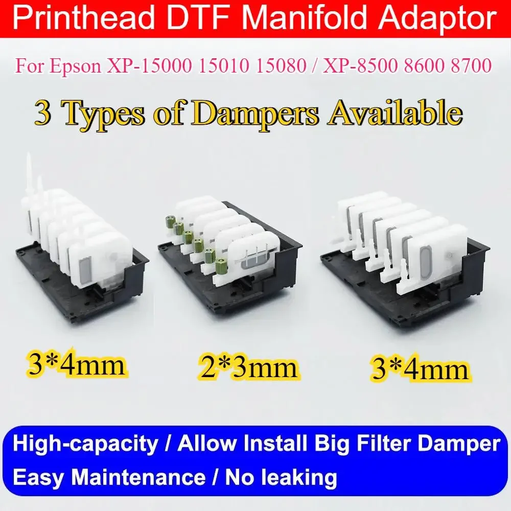 

Modifiy XP15000 XP-15000 Printer Damper Kit Print Head Printhead DTF Manifold Adaptor For Epson Printhead Large Ink Flow Parts