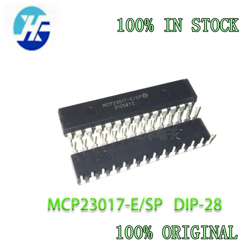 1 sztuk/partia MCP23017-E/SP DIP-28 MCP23017 16-bitowy ekspander we/wy z interfejsem I2C IC Diy IO elektroniczny 100% nowy i oryginalny