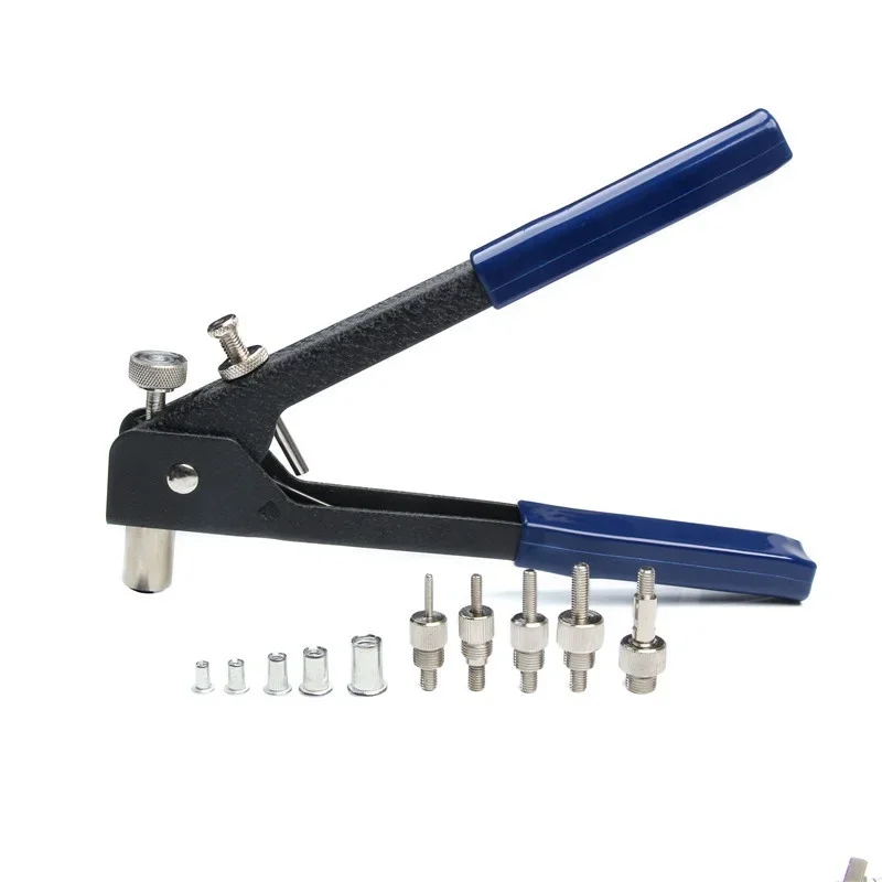 Gun with Riveting Household Repair Tools 86Pcs/set M3-M8 Blind Hand Rivet Nuts Heavy Duty Nut Threaded Insert Rivet Tool Riveter