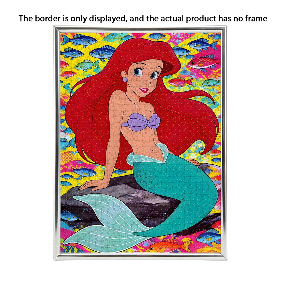 Ariel the Little Mermaid Wooden Floor Puzzle Game - 1pc Various Piece Counts 108/200/300/500 Piece Options Available