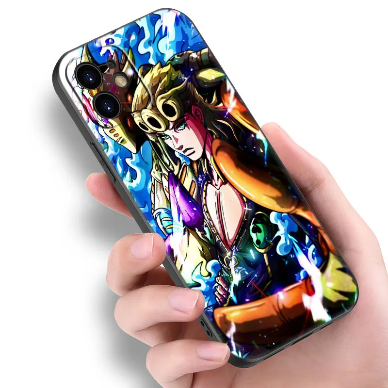 Anime JoJos Bizarre Adventure Black Phone Case For Apple iPhone 15 14 13 12 Mini 11 Pro MAX XR X XS 7 8 Plus SE 2020 2022 Cover