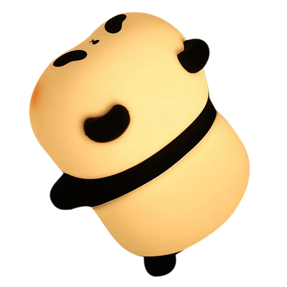 1 قطعة الباندا سيليكون ضوء الليل قابلة للشحن Led التحكم باللمس قابل للتعديل سطوع أباجورة لغرفة الحضانة