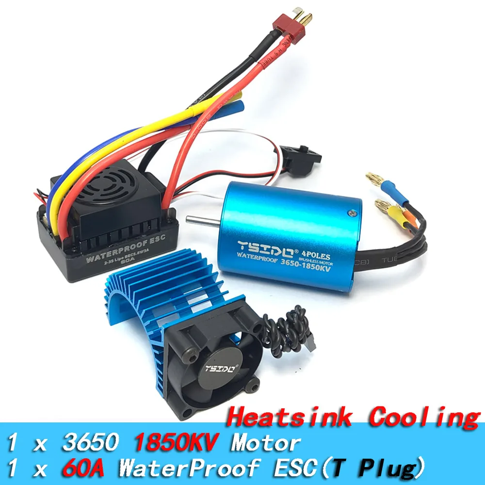 YSIDO 3650 Combo 5400KV 3600KV Bürstenloser Motor 60A/80A/120A ESC für 1/10 Traxxas HSP Tamiya Arrma RedCat RC Monster Truck Auto – Detail 16