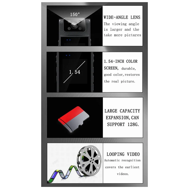 AA08-New 1080P HD WIFI كاميرا صغيرة كاميرا فيديو الجسم جبل كام صغيرة 180 الدورية ليه دراجة نارية كاميرا الرياضة DV سيارة DVR