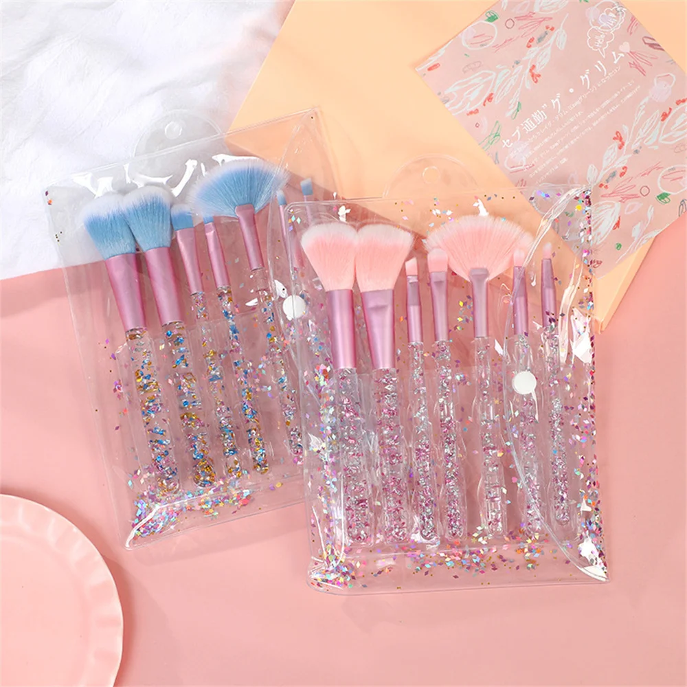 Crystal Handle Makeup Brush Parity Mini And Convenient Complete Set Of Makeup Tools Beauty And Health Highlight Brush Loose