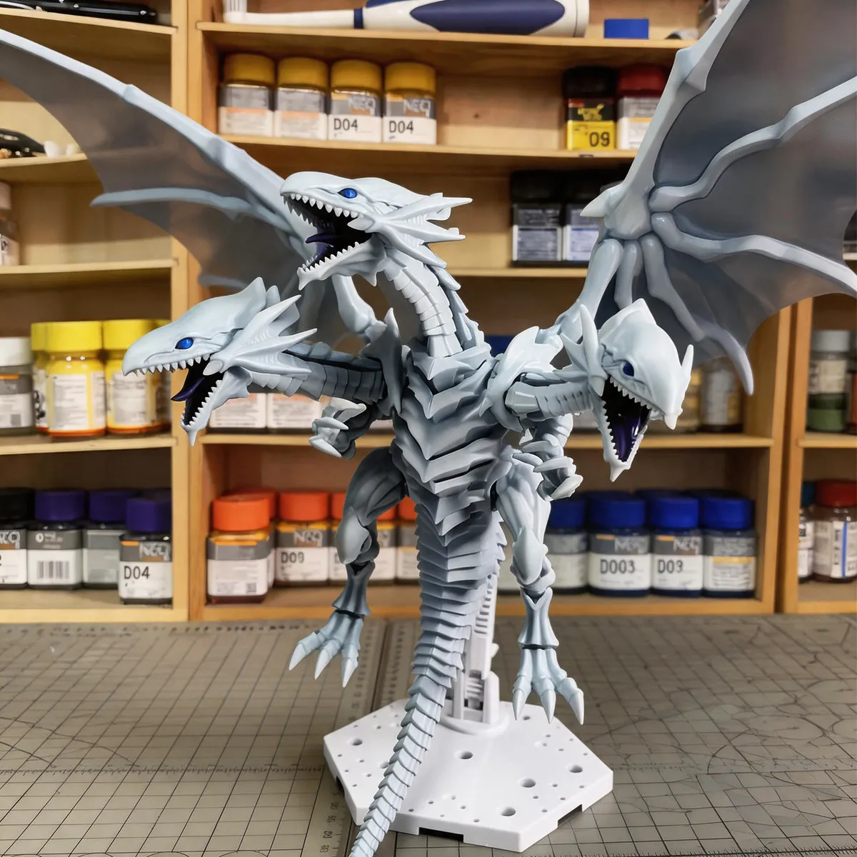 Ultimate Blue-Eyes White Dragon Assemble Model Special Three-Headed Dragon Figure FRS Toy Trendy Display Brick