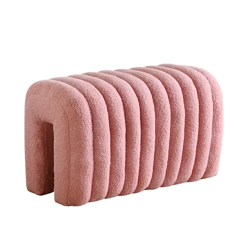 Creative Nordic shoe changing stool, bedside arch bridge bench, bedroom, square