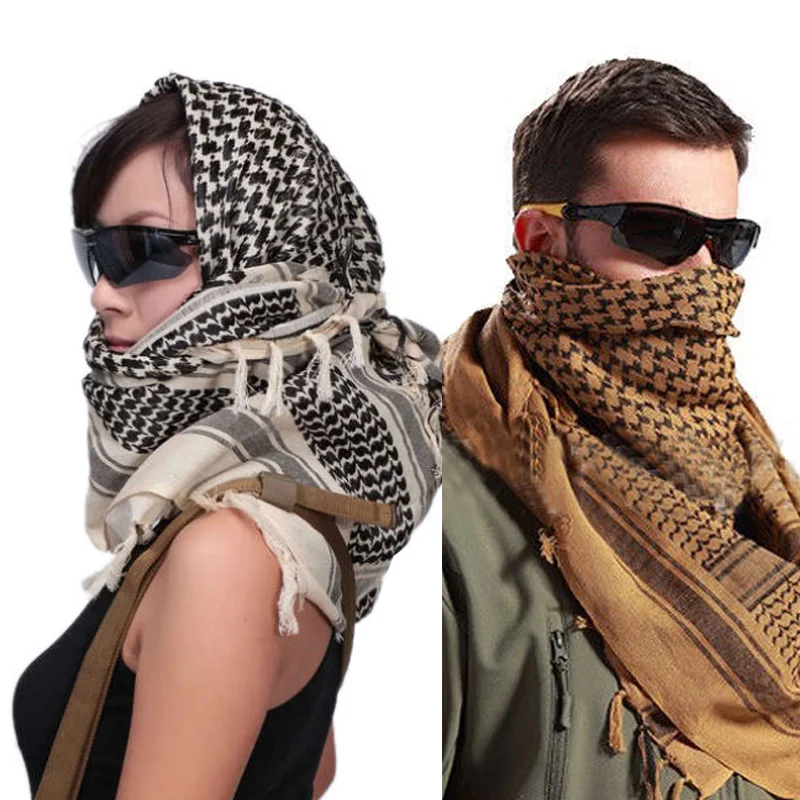 

1pc scraf 43"*43" Square Women and Men's Fashionable Shemagh Tactical Desert Scarf Wrap