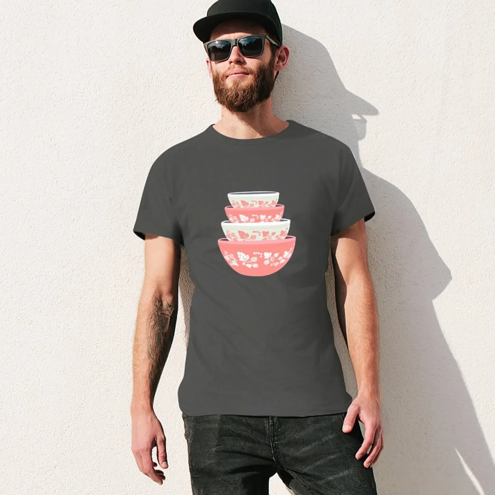 Pyrex Pink Gooseberry Bowl T-shirt shirts graphic tees quick drying sublime kawaii clothes mens vintage t shirts image 3