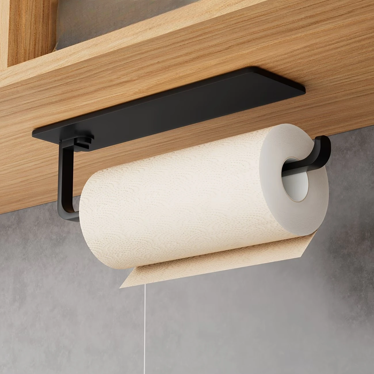 Kitchen roll paper rack No punching plastic wrap Household dining room tissue rack